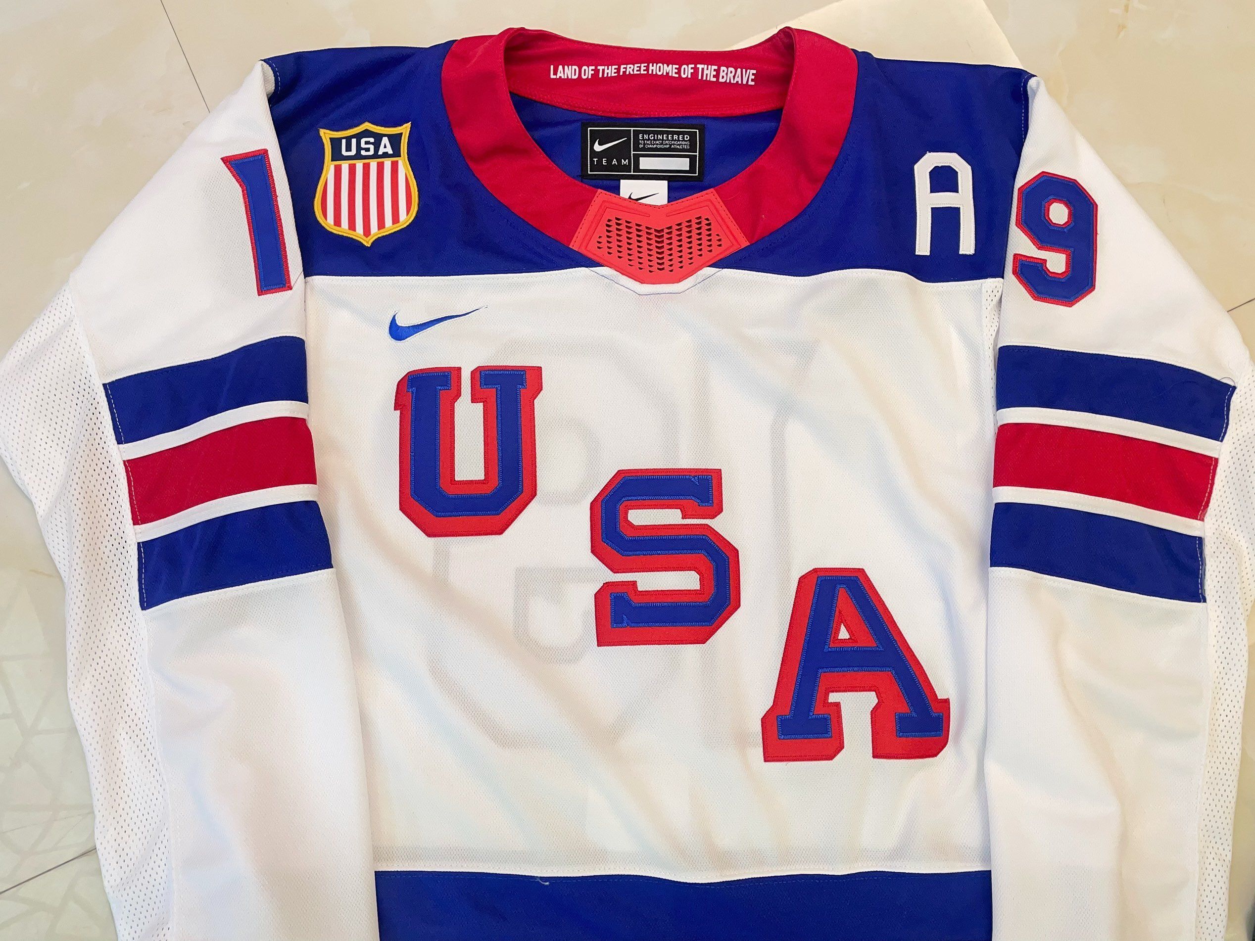 Men USA #9 Eichel White Nike 2026 NHL jersey 02